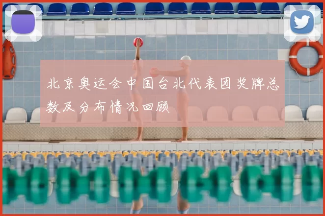 北京奥运会中国台北代表团奖牌总数及分布情况回顾